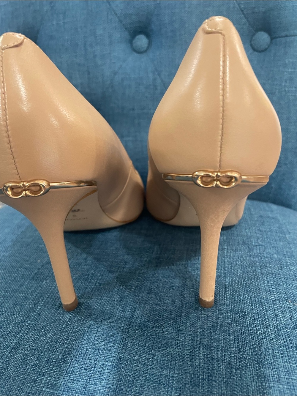 Coach Beige Pointed Toe Stiletto Pumps - Picture 2 of 5